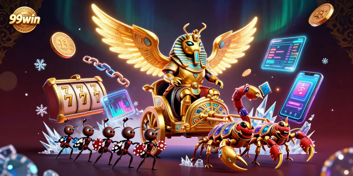 Engage with 99win's exciting gaming experience, featuring a vibrant 3D casino illustration.