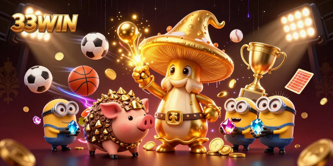 Engage in thrilling gameplay at 33WIN with vibrant 3D characters and sports elements galore.