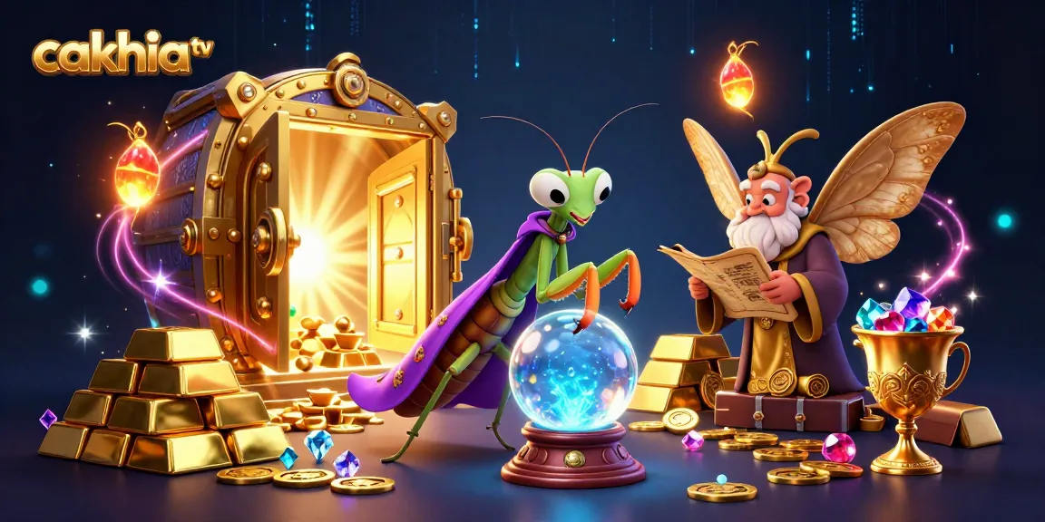 Cakhia TV enhances betting excitement with crystal balls and shimmering treasures in this vibrant scene.
