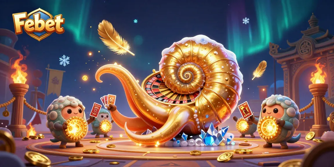 Experience thrilling bets at Febet with a unique giant nautilus casino scene, showcasing exciting gaming action.