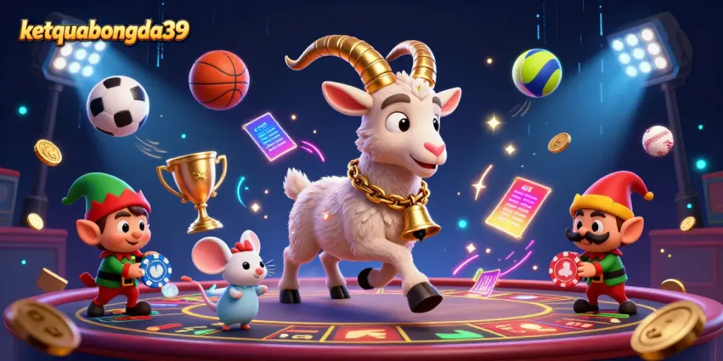 Experience the thrilling chaos of ketquabongda39 with Krampus in a festive casino filled with sports ball action!