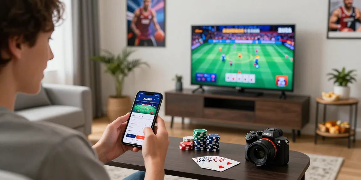 Engaging user experiences while tải au88 on smartphone in a modern living room.