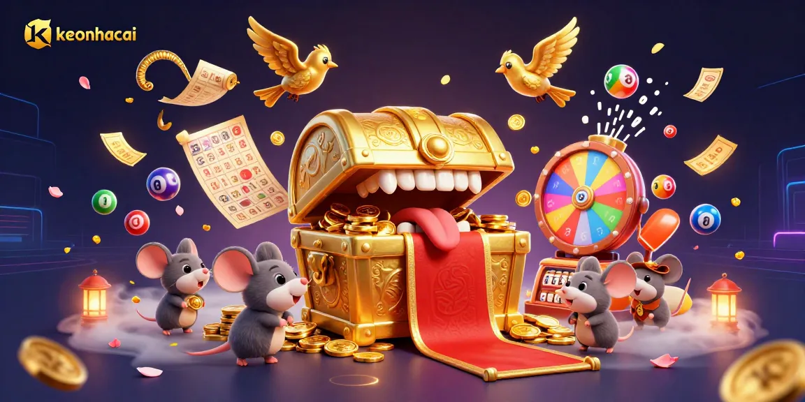 Engage with keonhacai's animated adventure with rich gaming elements and dynamic lottery interactions.