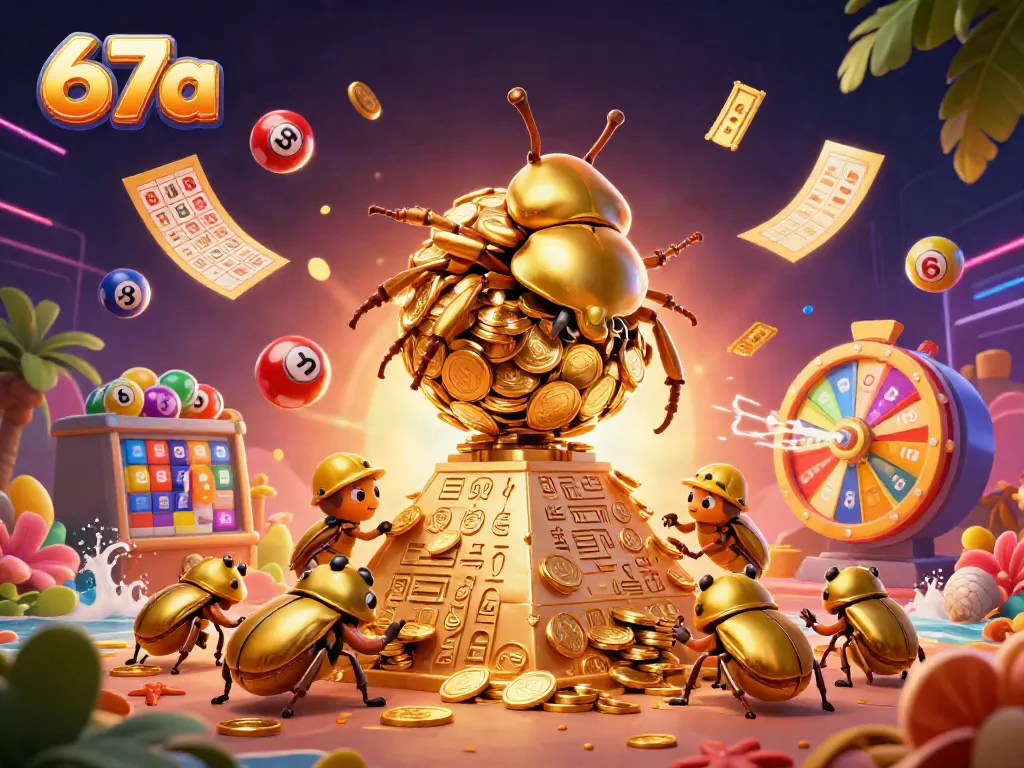 Experience thrilling gameplay with 67a's exciting casino scene featuring dynamic lottery elements.