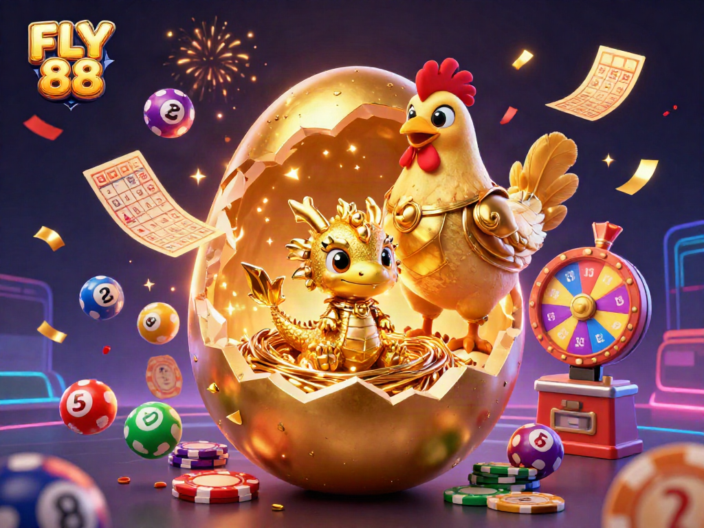 Join the excitement at FLY 88 with a dazzling scene of fortune and celebration.