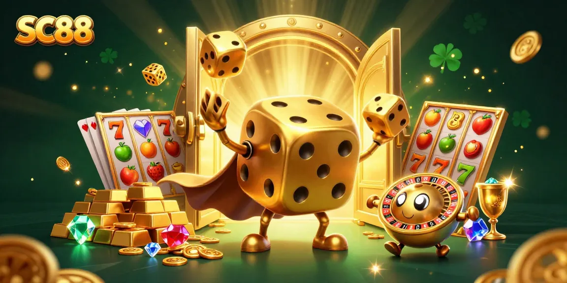 Experience SC88's vibrant casino adventures with dynamic characters and golden treasures.