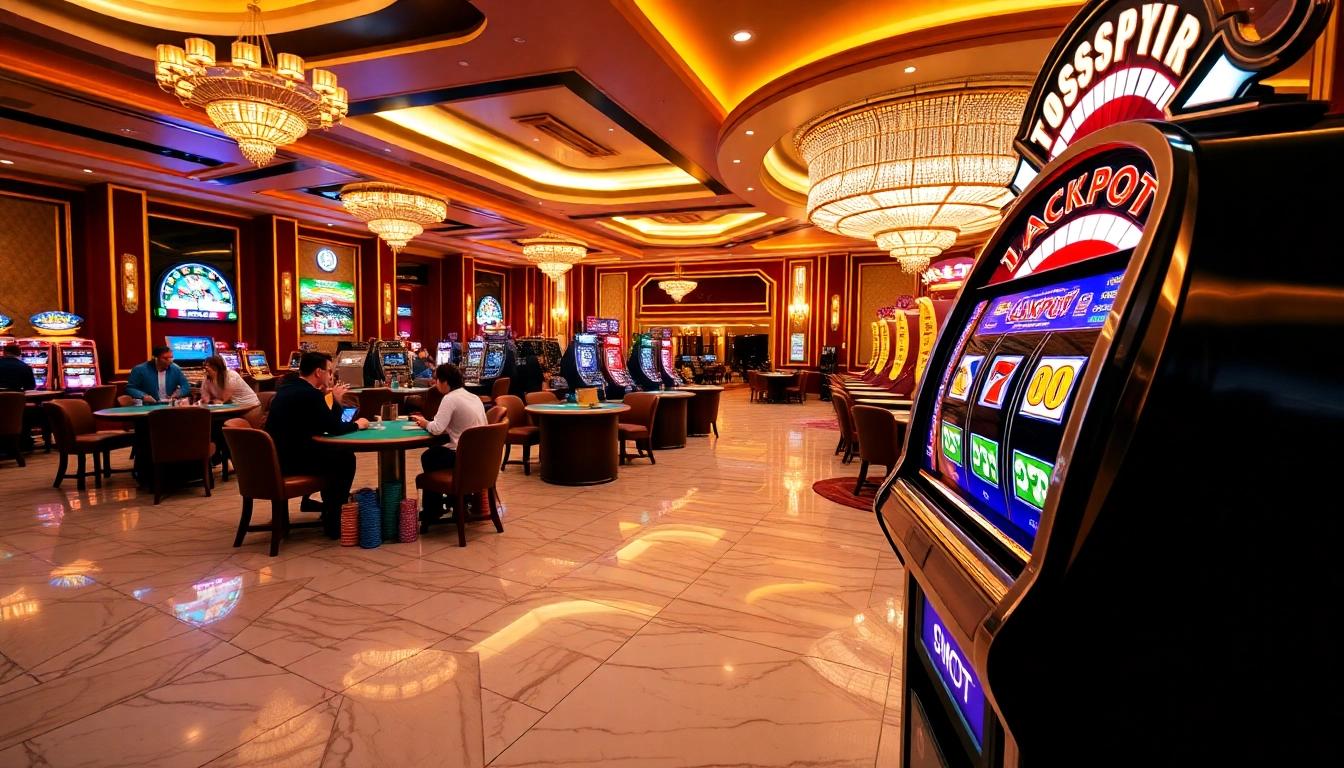 Players enjoy energetic games at CM88 casino, surrounded by colorful chips and a roulette wheel.
