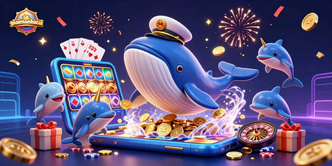 Engage with giaimanhacai: a vibrant 3D casino scene featuring whimsical characters and dynamic gaming elements