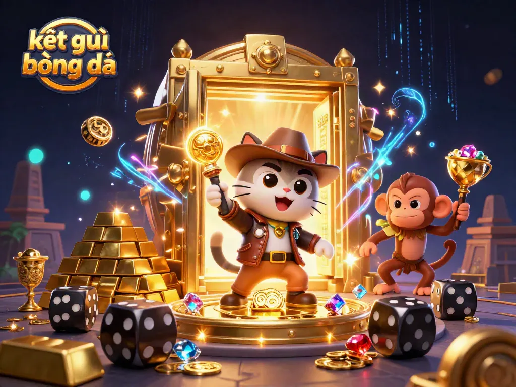 Check the results of bóng đá instantly among dazzling treasures in this immersive gaming scene.