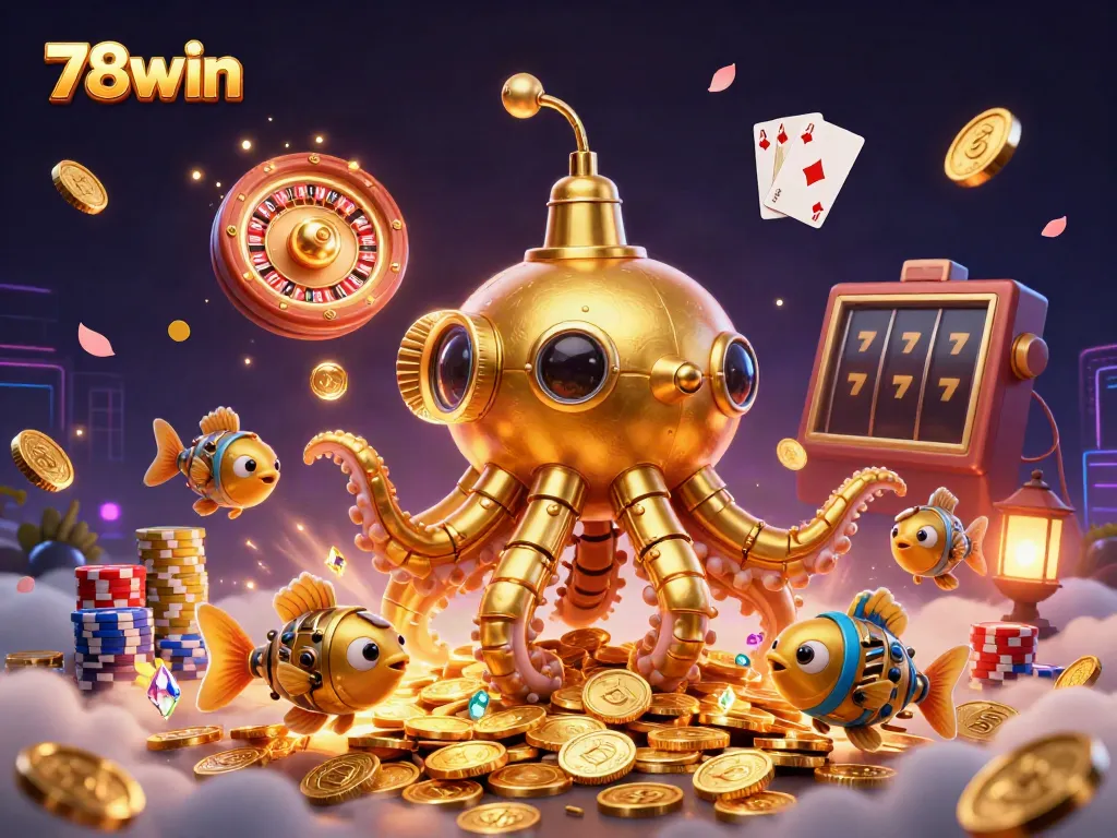 Engage with the thrilling atmosphere of 78win’s casino, featuring dynamic 3D elements and vibrant game visuals.