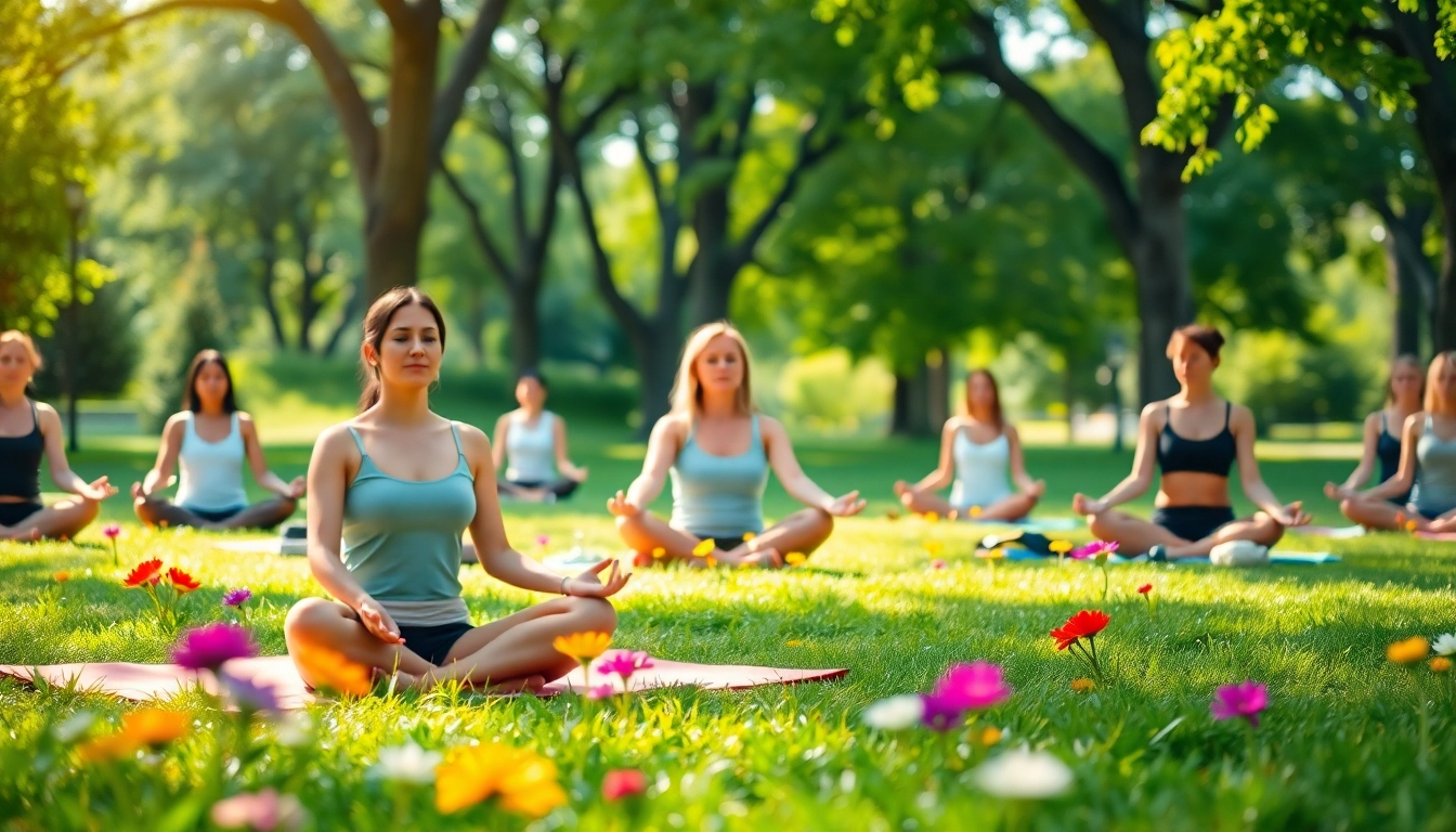 Enhance emotional wellbeing through mindfulness practice in a serene park setting.
