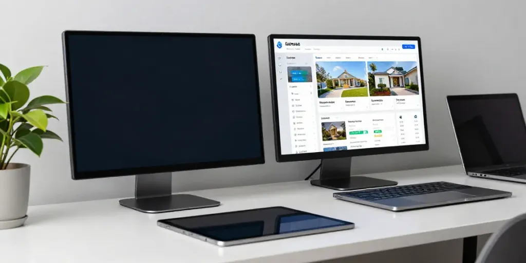 Immobilienmakler Zürich mit modernem Software-Tool für Immobilienverwaltung.
