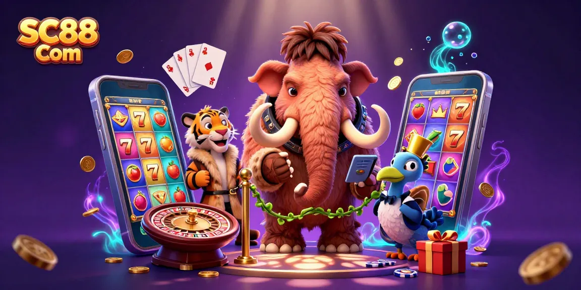 Engage with SC88 Com through vibrant casino scenes featuring iconic cartoon characters.