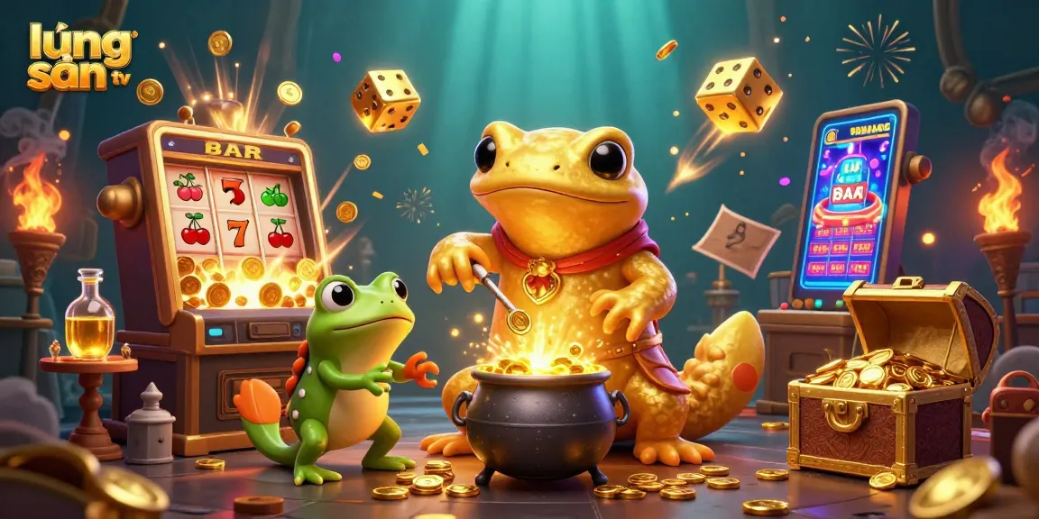 Experience thrilling action with lương sơn tv's vibrant 3D casino illustration showcasing alchemy and jackpot excitement.