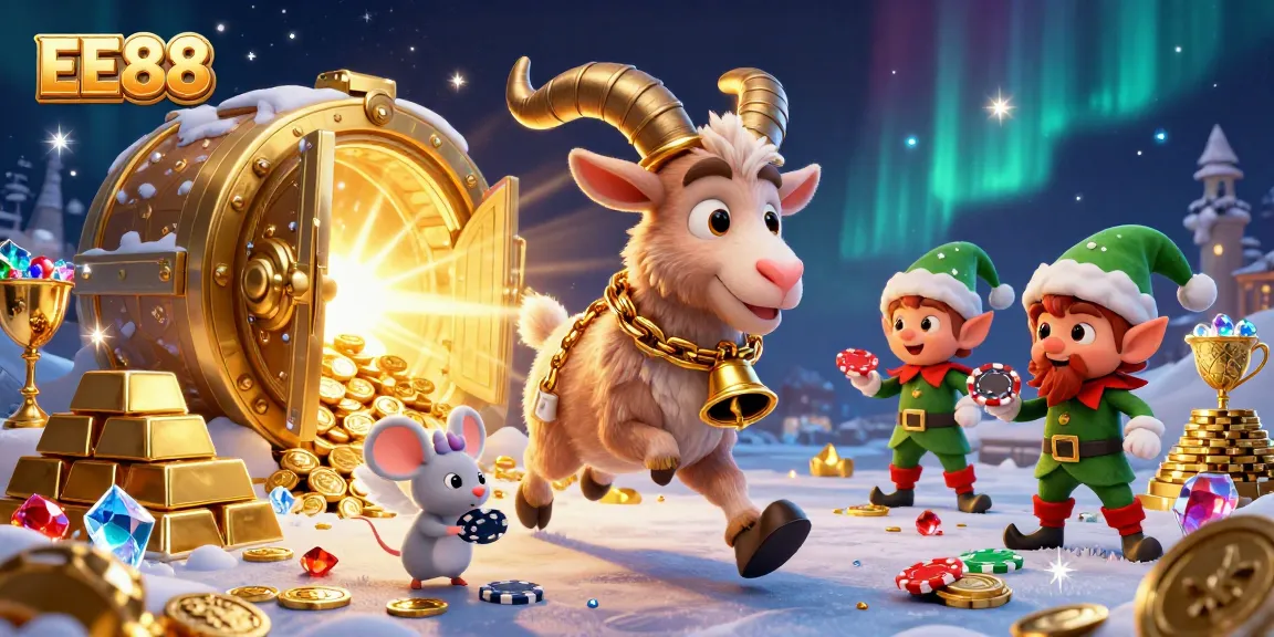 EE88 provides a thrilling casino experience as Krampus oversees a raucous scene of chip-stealing gremlins.
