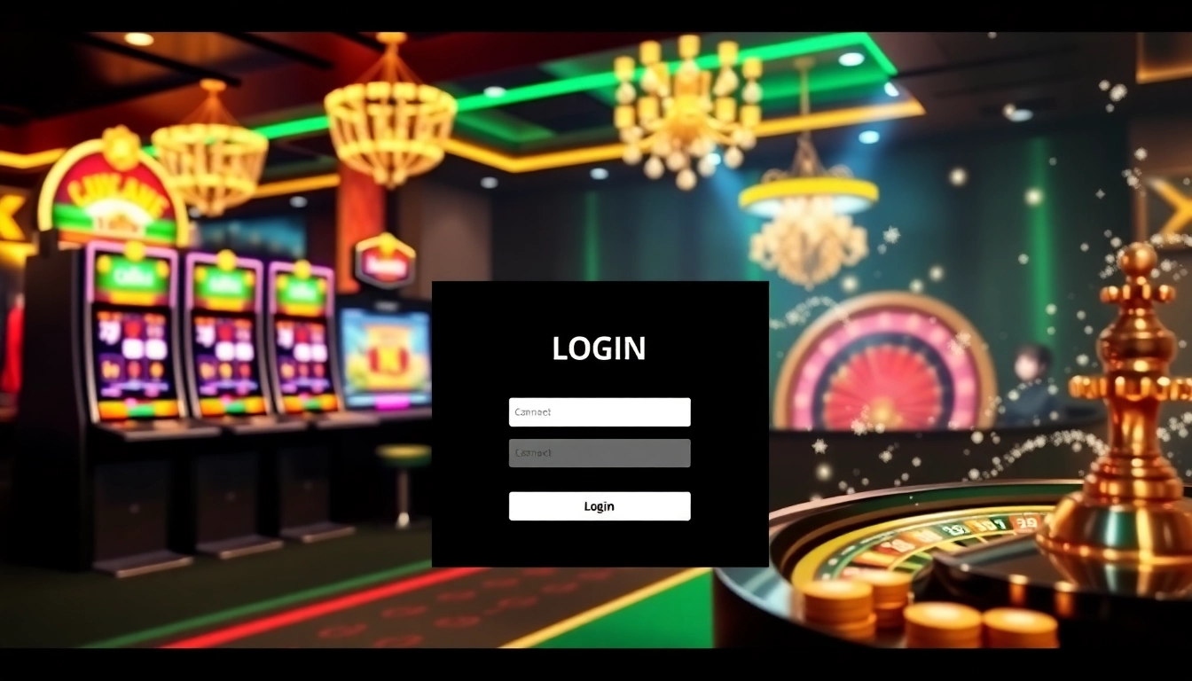 Seamlessly access your ku88 login while experiencing the thrill of online gambling with vibrant casino visuals.