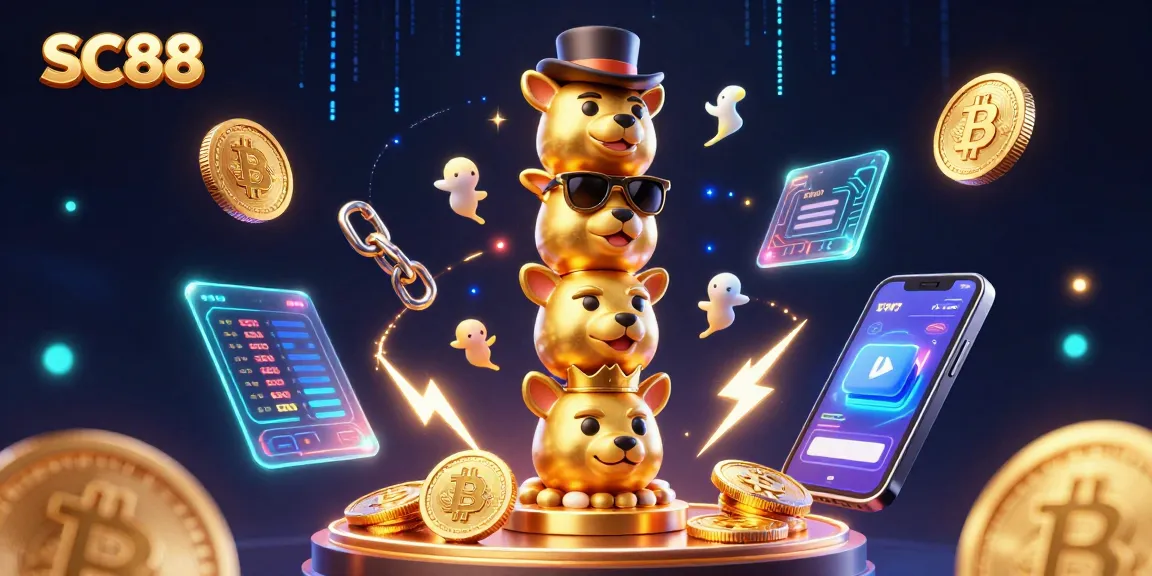 Experience SC88's vibrant 3D casino atmosphere with dynamic crypto elements and engaging characters.