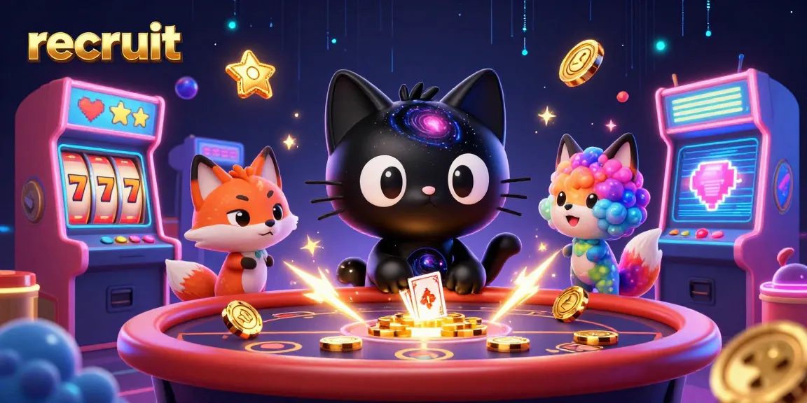 Recruit players as they engage in thrilling cosmic casino fun with colorful gaming elements.