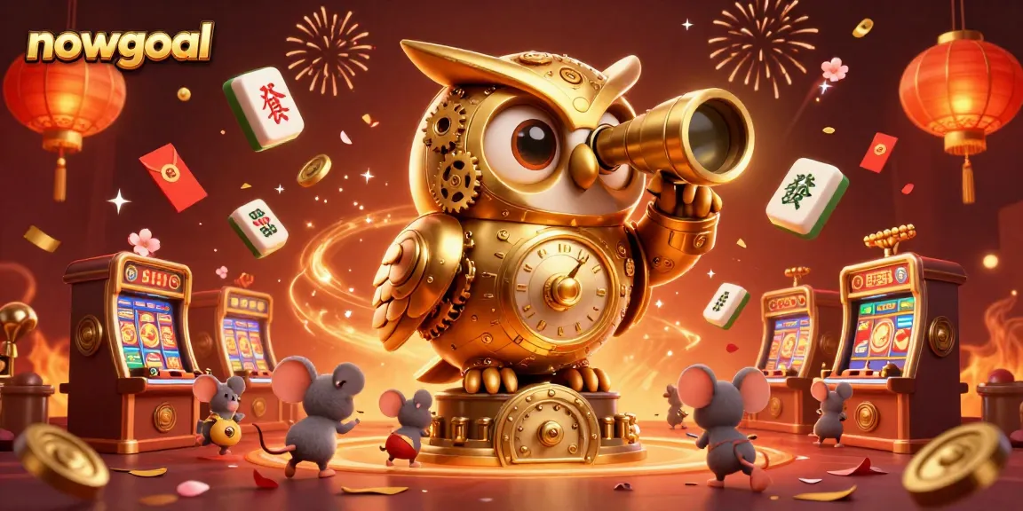 Engage in real-time updates with nowgoal's dynamic casino experience featuring an owl and mouse.