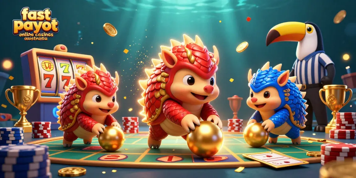 Win fast at payout online casinos Australia with thrilling pangolins and gaming symbols!