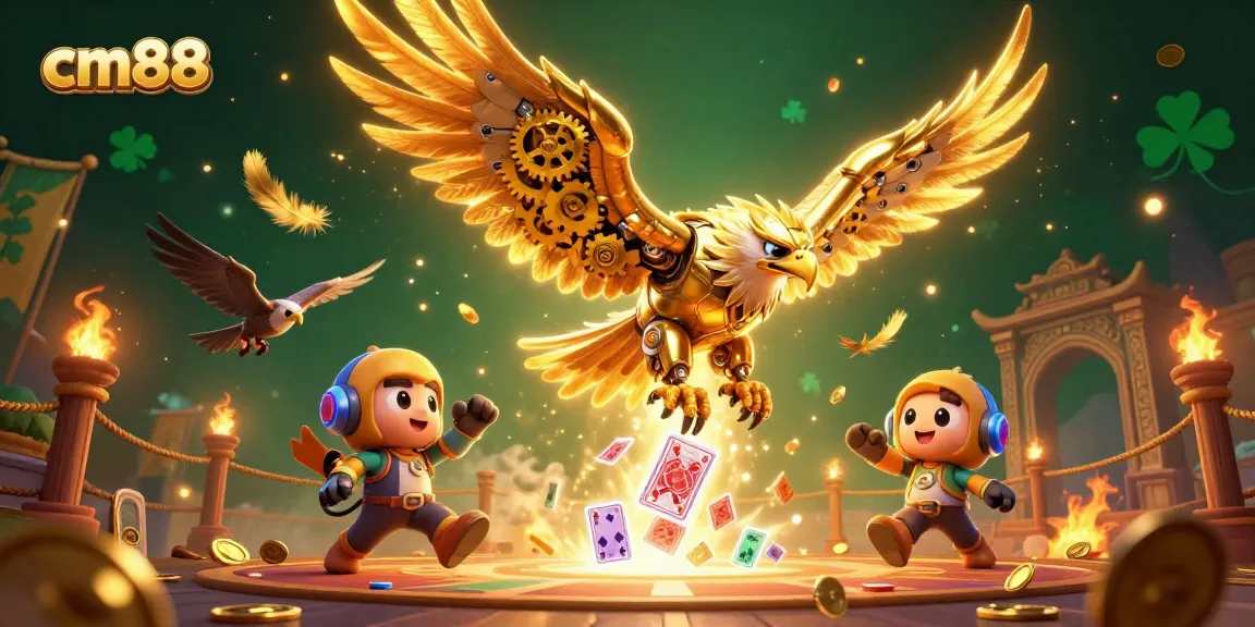 Trải nghiệm chơi game tại cm88 với hình ảnh động vật 3D thú vị và thẻ bài holographic.